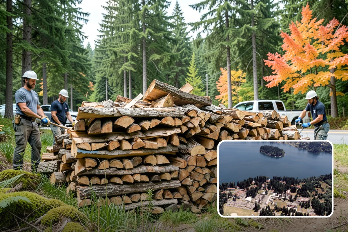 Face Cord Firewood in Lakewood, Pierce County, WA - A tidy single-row stack that fits most spaces