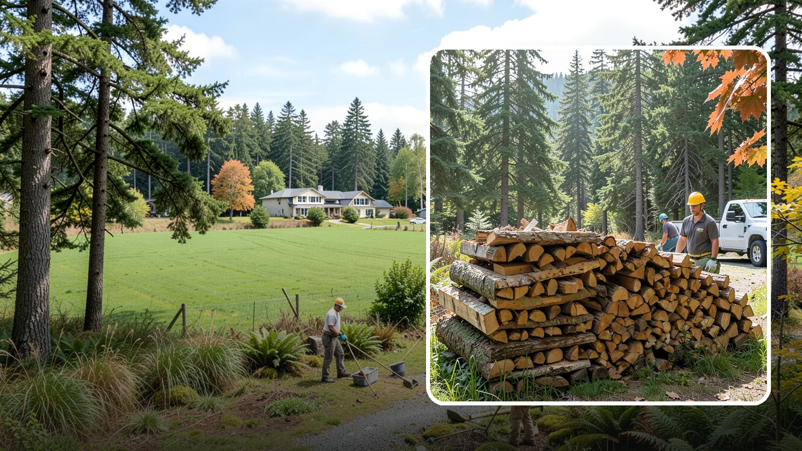 Face Cord Firewood in Lyman, Skagit County, WA - A face cord of firewood, a single stacked row that suits fireplaces and lighter heating needs.