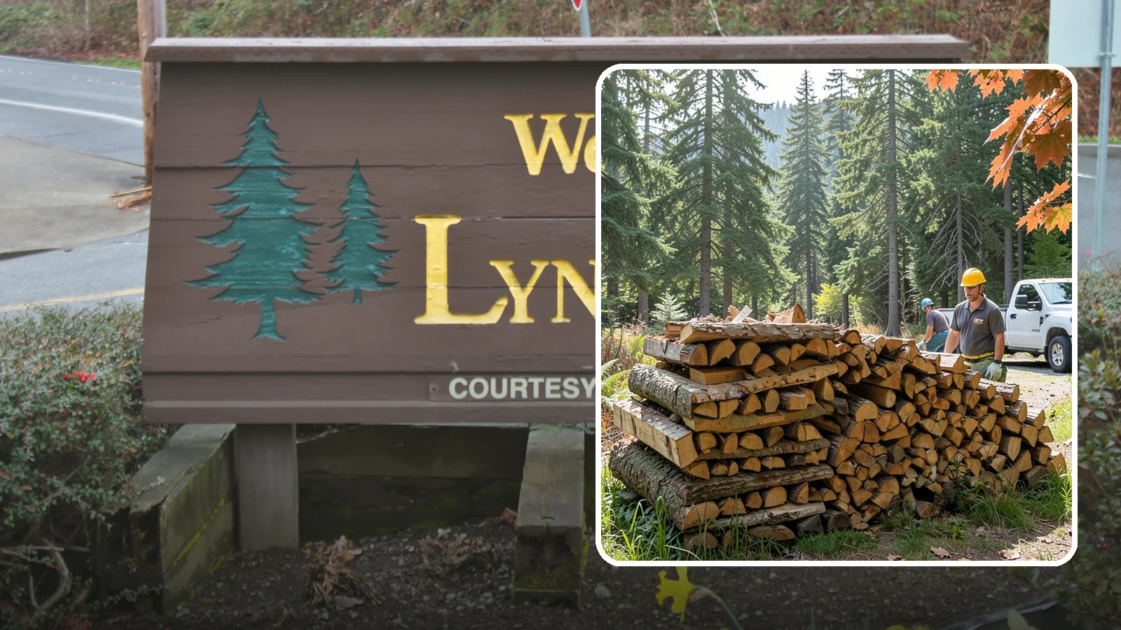 Face Cord Firewood in Lynnwood, Snohomish County, WA - A face cord of firewood, a single stacked row that suits fireplaces and lighter heating needs.