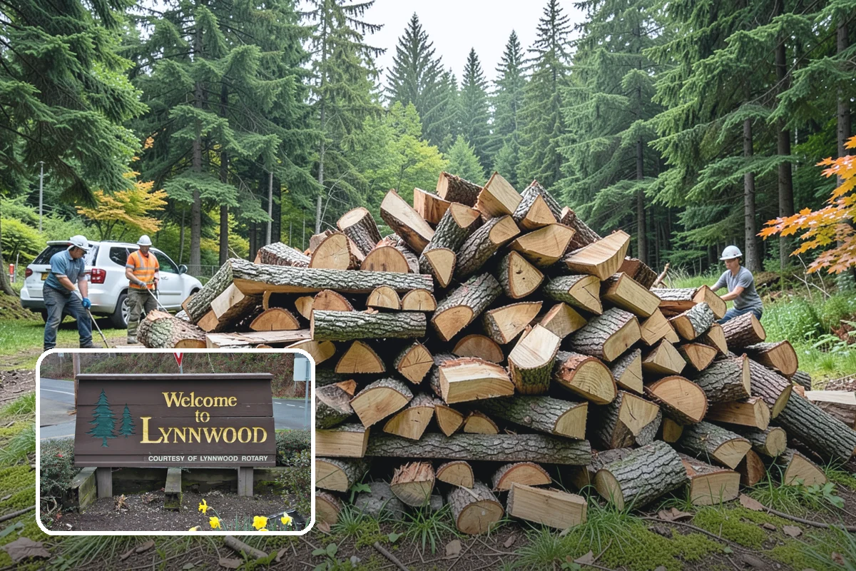 Face Cord Firewood in Lynnwood, Snohomish County, WA - A tidy single-row stack that fits most spaces