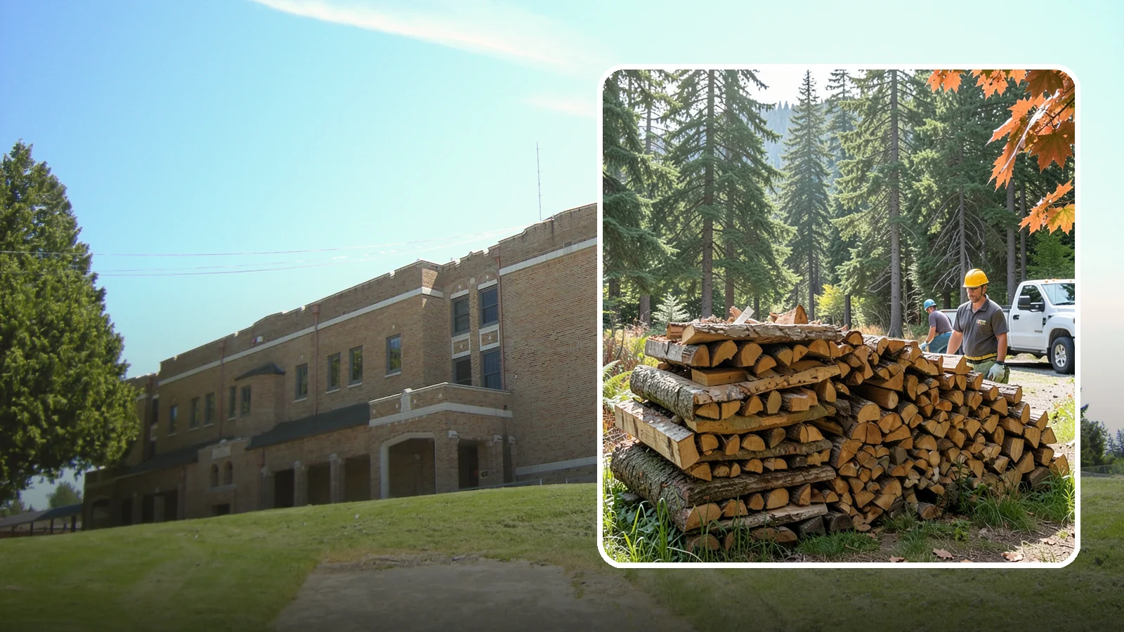 Face Cord Firewood in Maple Valley, King County, WA - A face cord of firewood, a single stacked row that suits fireplaces and lighter heating needs.