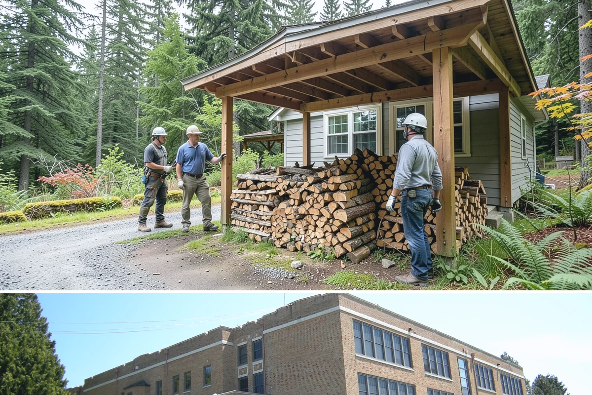Face Cord Firewood in Maple Valley, King County, WA - Order a face cord in early autumn to have it ready before fireplace season begins.