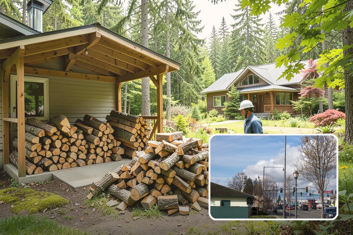 Face Cord Firewood in Marysville, Snohomish County, WA - A tidy single-row stack that fits most spaces