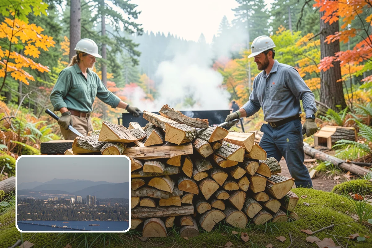 Face Cord Firewood in Medina, King County, WA - A tidy single-row stack that fits most spaces