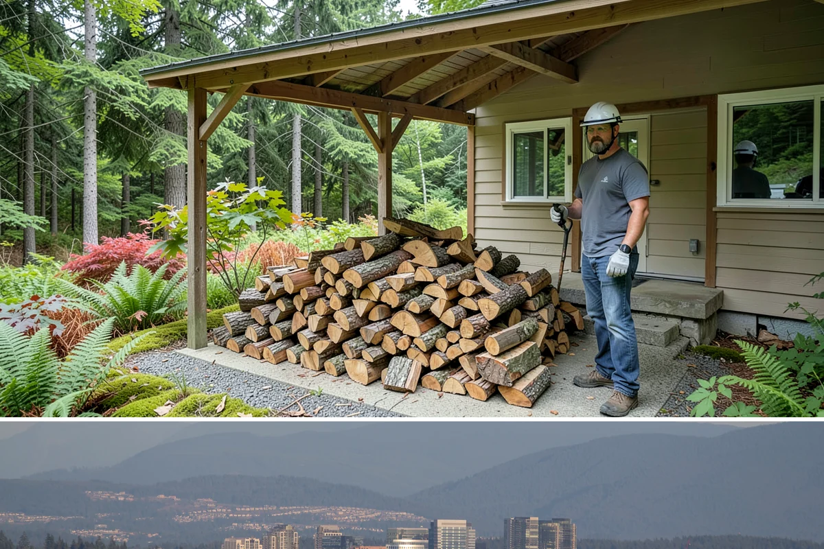 Face Cord Firewood in Medina, King County, WA - Order a face cord in early autumn to have it ready before fireplace season begins.