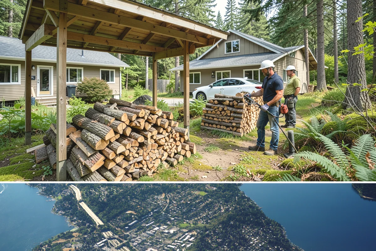 Face Cord Firewood in Mercer Island, King County, WA - Order a face cord in early autumn to have it ready before fireplace season begins.