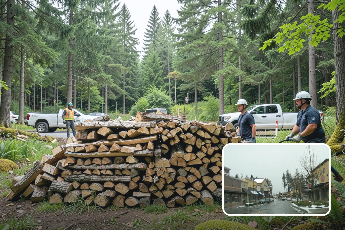 Face Cord Firewood in Mill Creek, Snohomish County, WA - A tidy single-row stack that fits most spaces