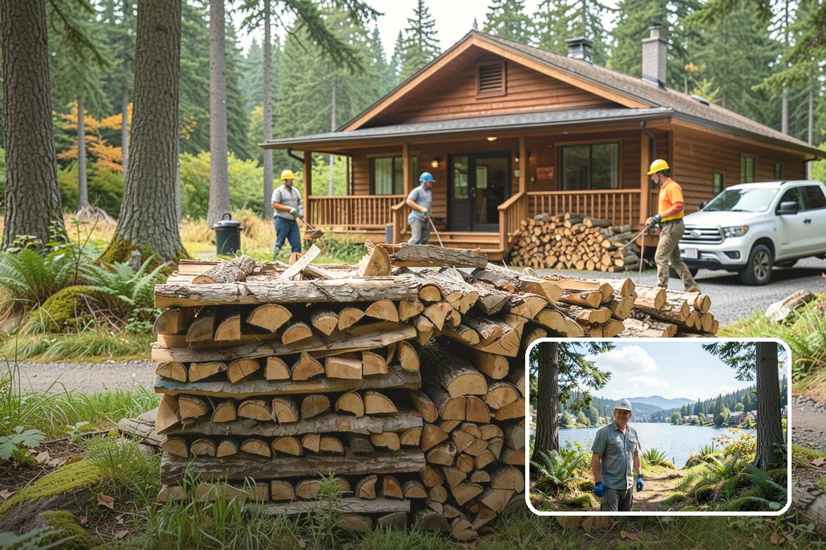 Face Cord Firewood in Milton, King County, WA - A tidy single-row stack that fits most spaces