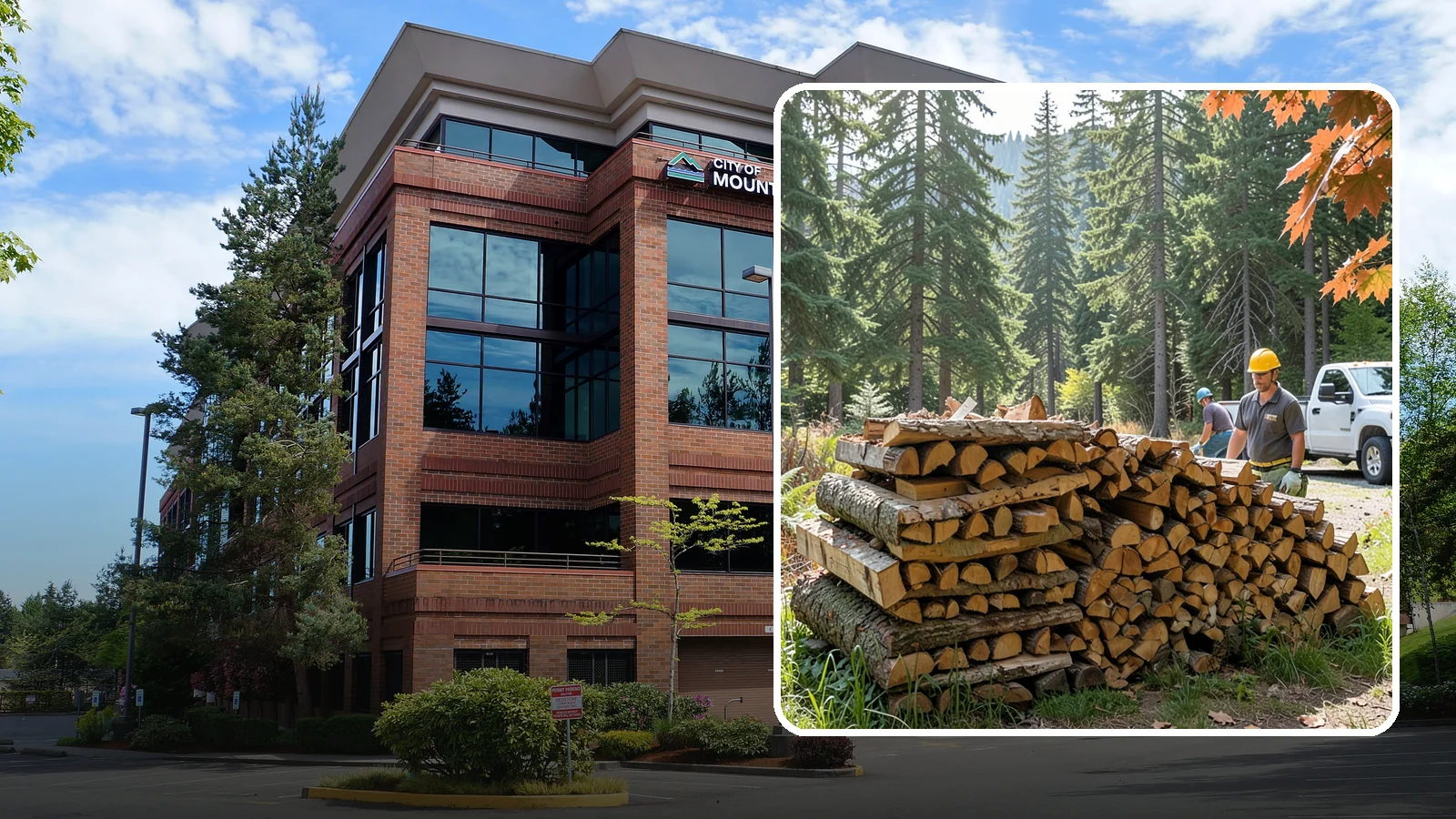 Face Cord Firewood in Mountlake Terrace, Snohomish County, WA - A face cord of firewood, a single stacked row that suits fireplaces and lighter heating needs.