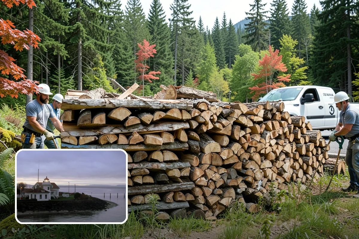 Face Cord Firewood in Mukilteo, Snohomish County, WA - A tidy single-row stack that fits most spaces