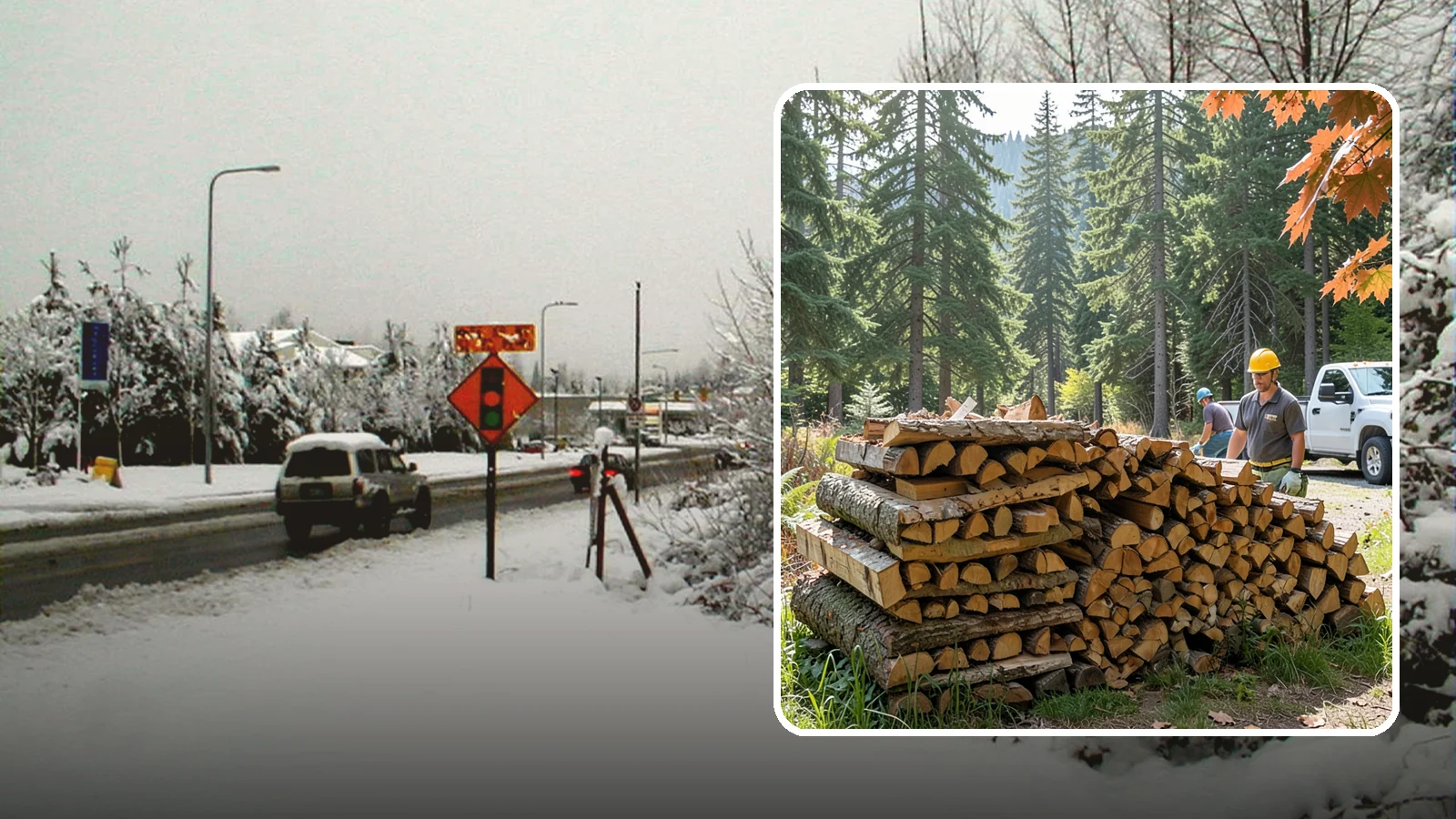 Face Cord Firewood in Newcastle, King County, WA - A face cord of firewood, a single stacked row that suits fireplaces and lighter heating needs.