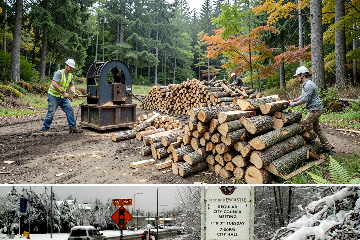 Face Cord Firewood in Newcastle, King County, WA - Order a face cord in early autumn to have it ready before fireplace season begins.