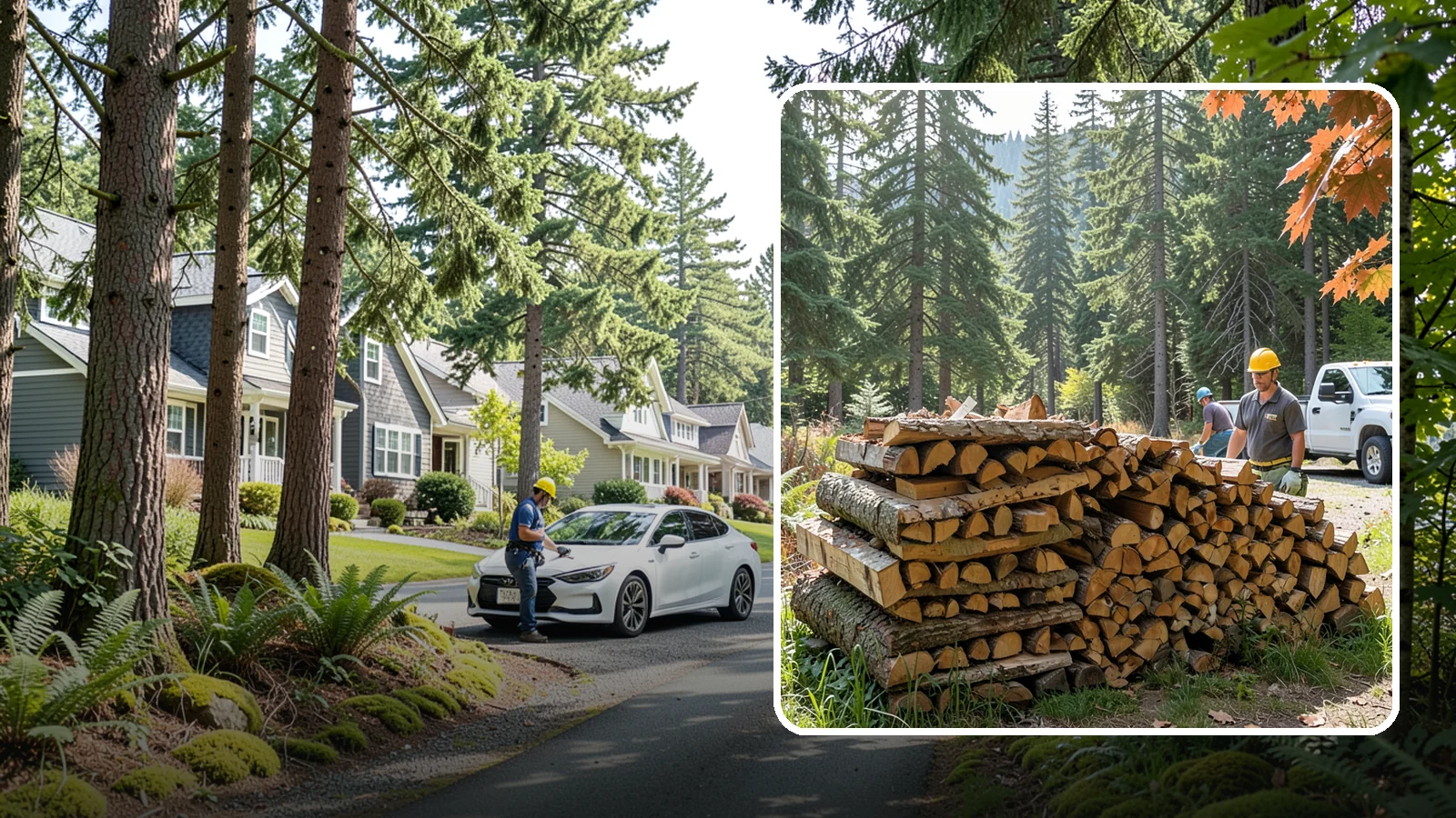 Face Cord Firewood in Normandy Park, King County, WA - A face cord of firewood, a single stacked row that suits fireplaces and lighter heating needs.