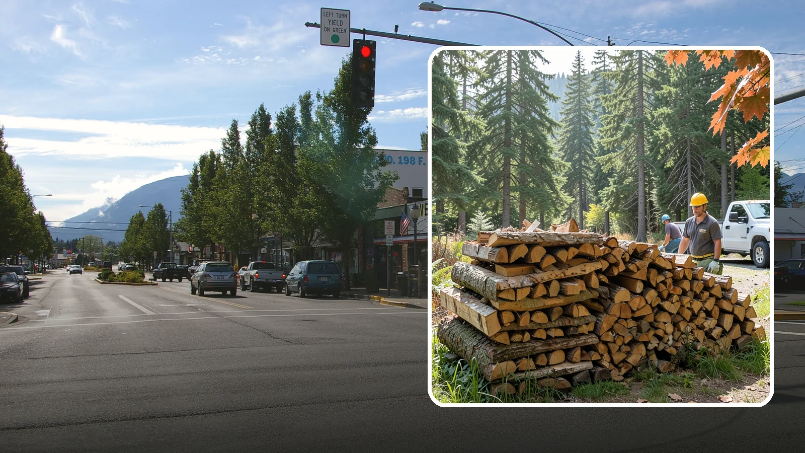 Face Cord Firewood in North Bend, King County, WA - A face cord of firewood, a single stacked row that suits fireplaces and lighter heating needs.