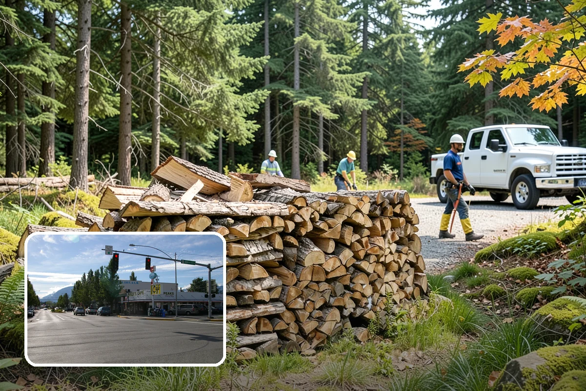 Face Cord Firewood in North Bend, King County, WA - A tidy single-row stack that fits most spaces