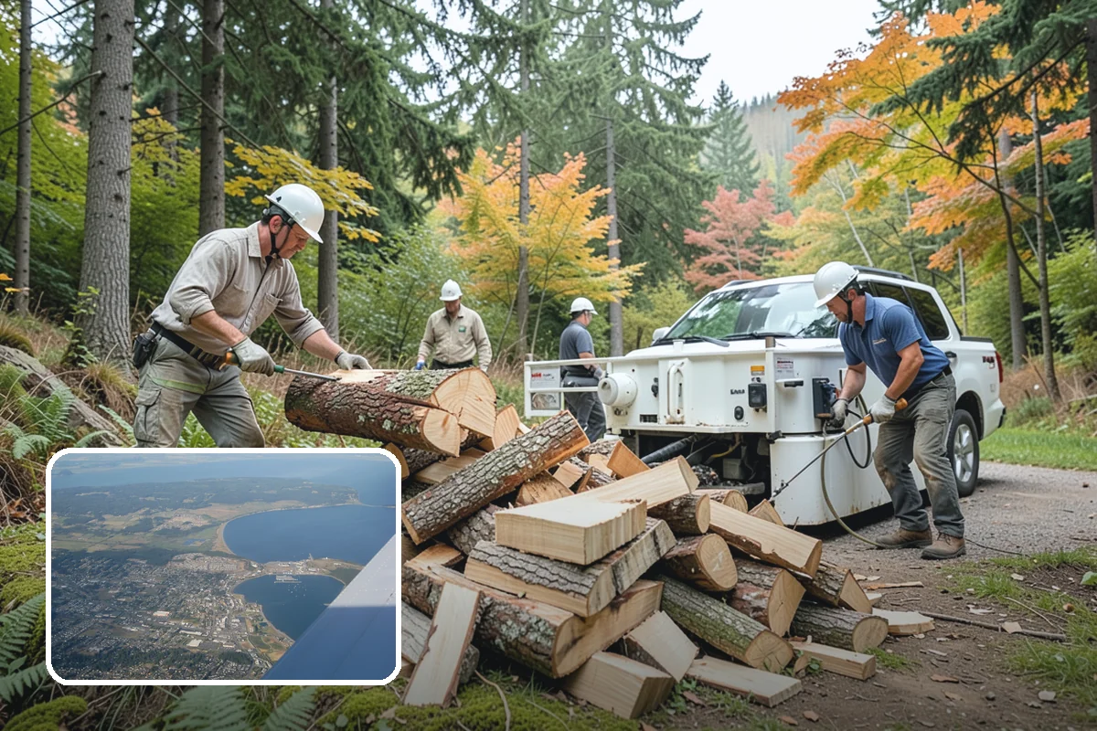 Face Cord Firewood in Oak Harbor, Island County, WA - A tidy single-row stack that fits most spaces