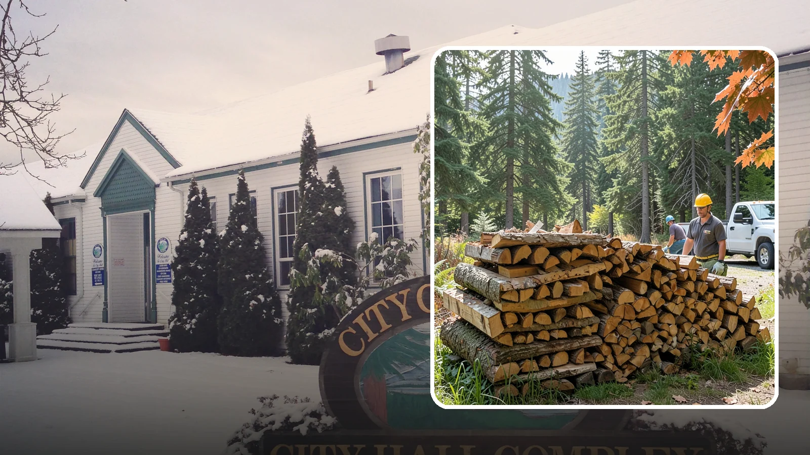 Face Cord Firewood in Pacific, King County, WA - A face cord of firewood, a single stacked row that suits fireplaces and lighter heating needs.