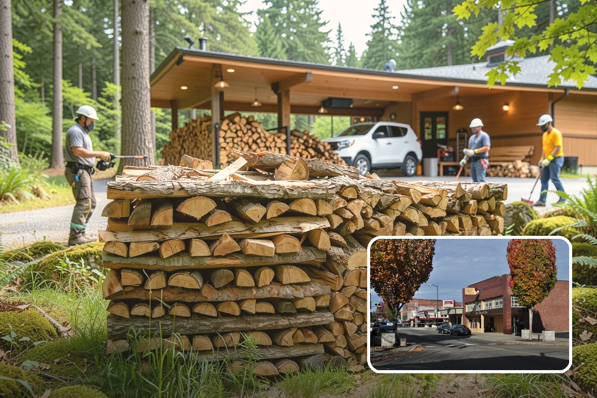 Face Cord Firewood in Puyallup, Pierce County, WA - A tidy single-row stack that fits most spaces