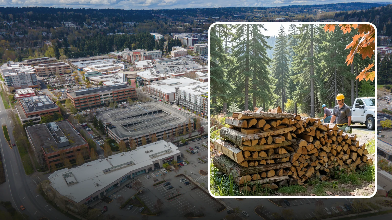 Face Cord Firewood in Redmond, King County, WA - A face cord of firewood, a single stacked row that suits fireplaces and lighter heating needs.