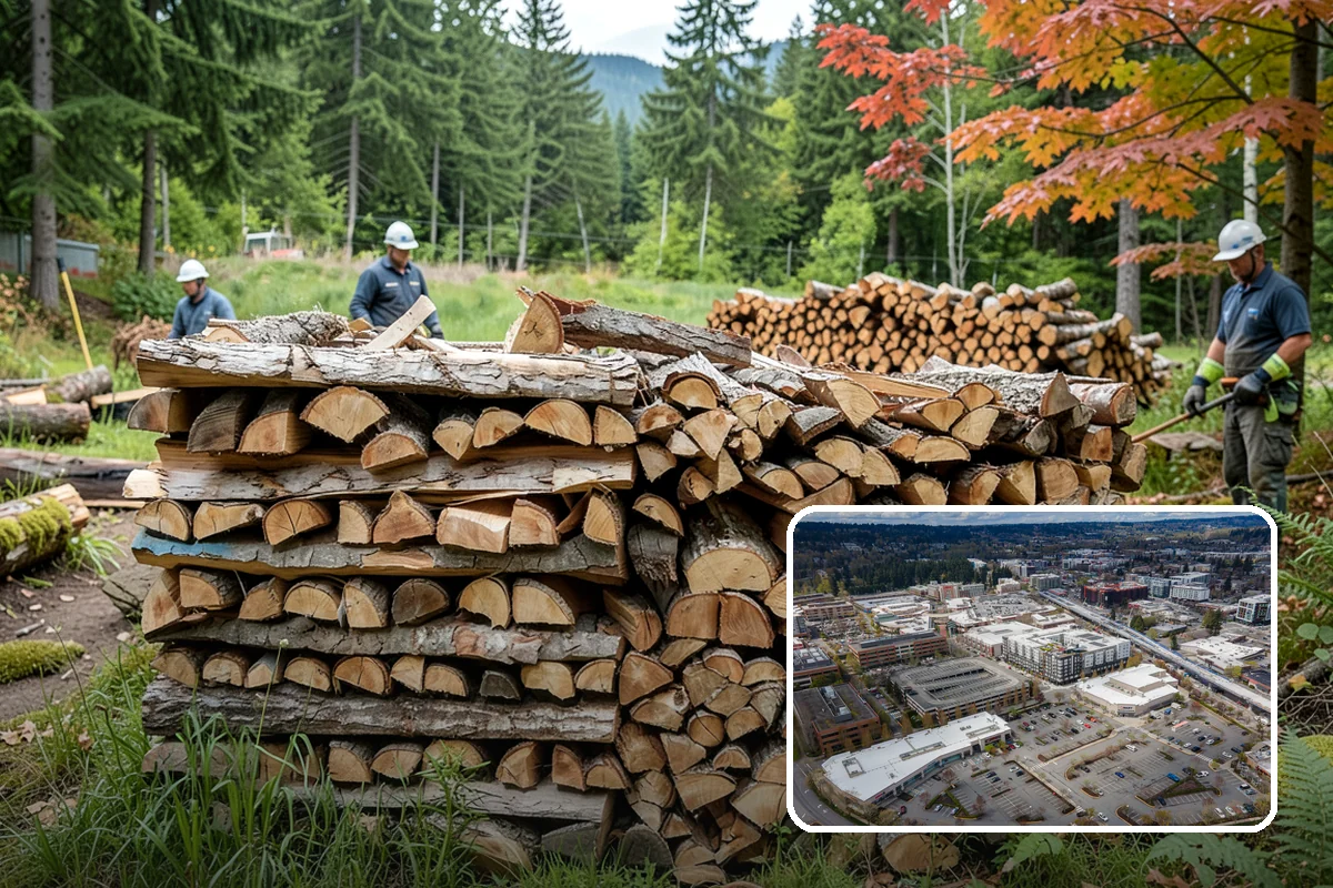 Face Cord Firewood in Redmond, King County, WA - A tidy single-row stack that fits most spaces