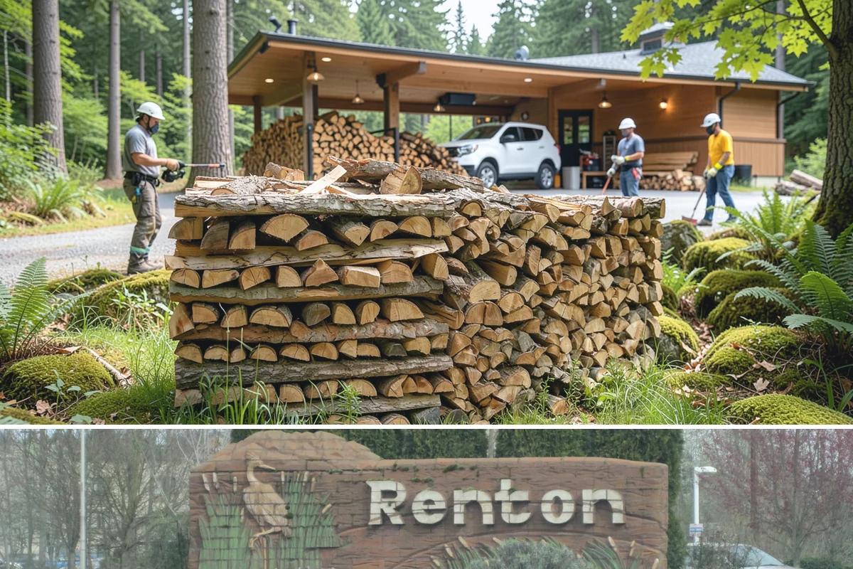 Face Cord Firewood in Renton, King County, WA - Order a face cord in early autumn to have it ready before fireplace season begins.