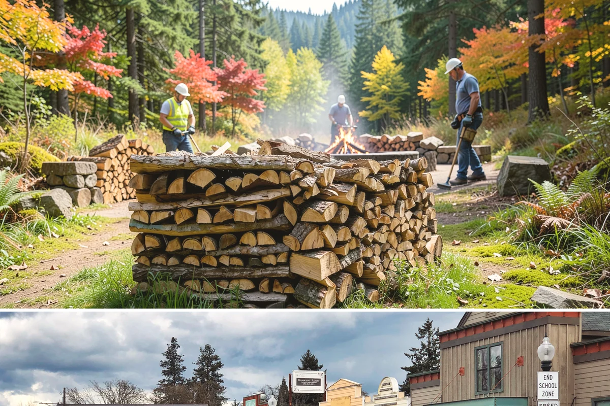 Face Cord Firewood in Roy, Pierce County, WA - Order a face cord in early autumn to have it ready before fireplace season begins.