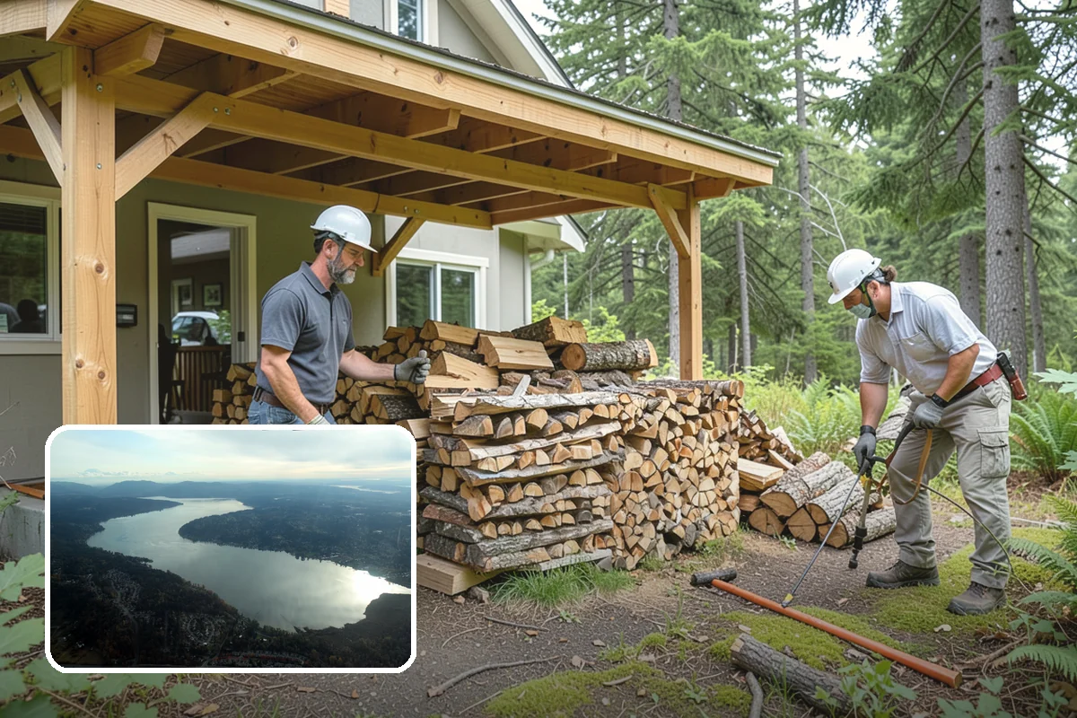 Face Cord Firewood in Sammamish, King County, WA - A tidy single-row stack that fits most spaces