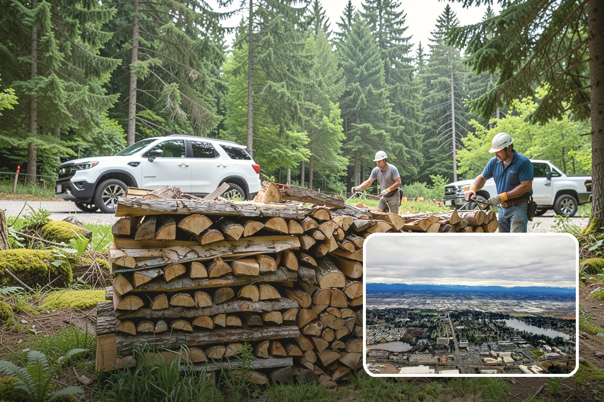 Face Cord Firewood in SeaTac, King County, WA - A tidy single-row stack that fits most spaces