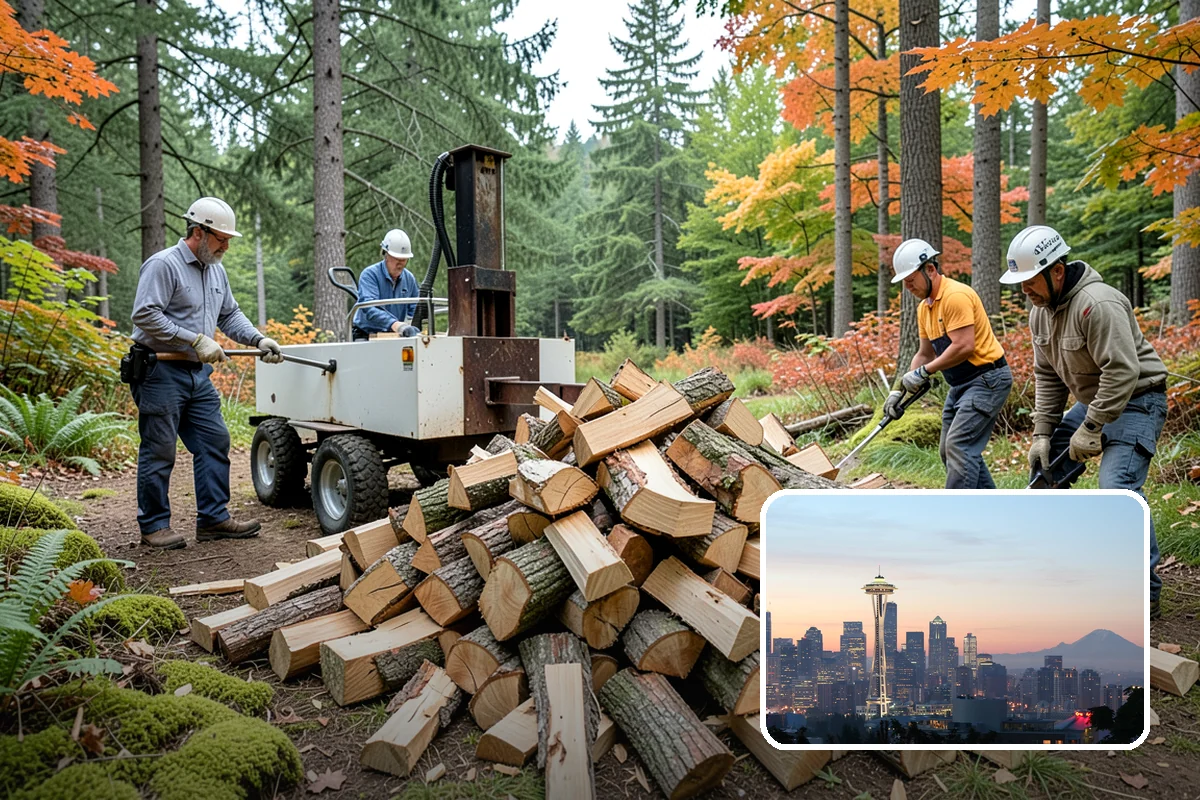 Face Cord Firewood in Seattle, King County, WA - A tidy single-row stack that fits most spaces
