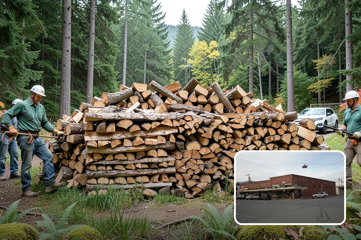 Face Cord Firewood in Sedro-Woolley, Skagit County, WA - A tidy single-row stack that fits most spaces