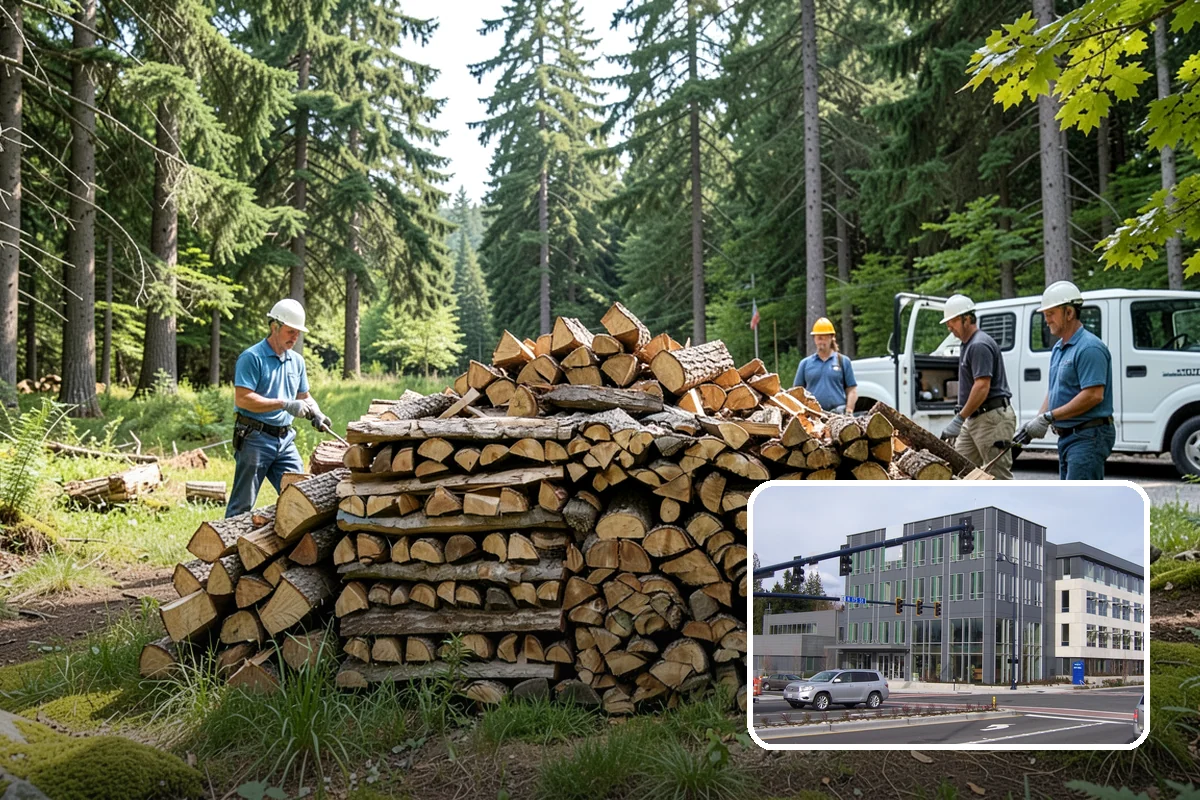 Face Cord Firewood in Shoreline, King County, WA - A tidy single-row stack that fits most spaces