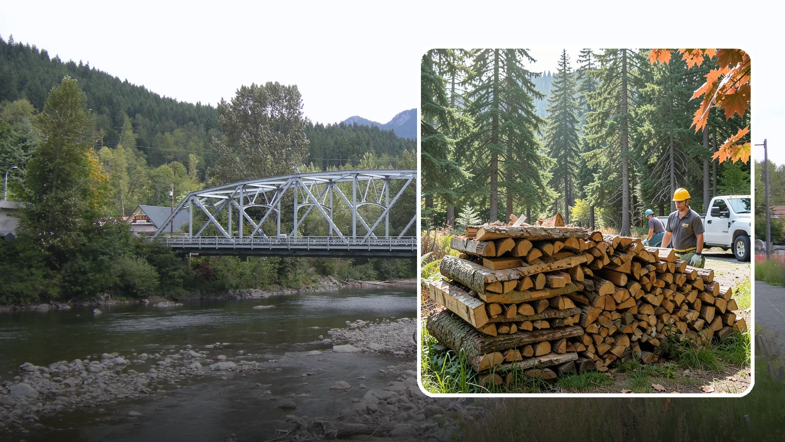 Face Cord Firewood in Skykomish, King County, WA - A face cord of firewood, a single stacked row that suits fireplaces and lighter heating needs.