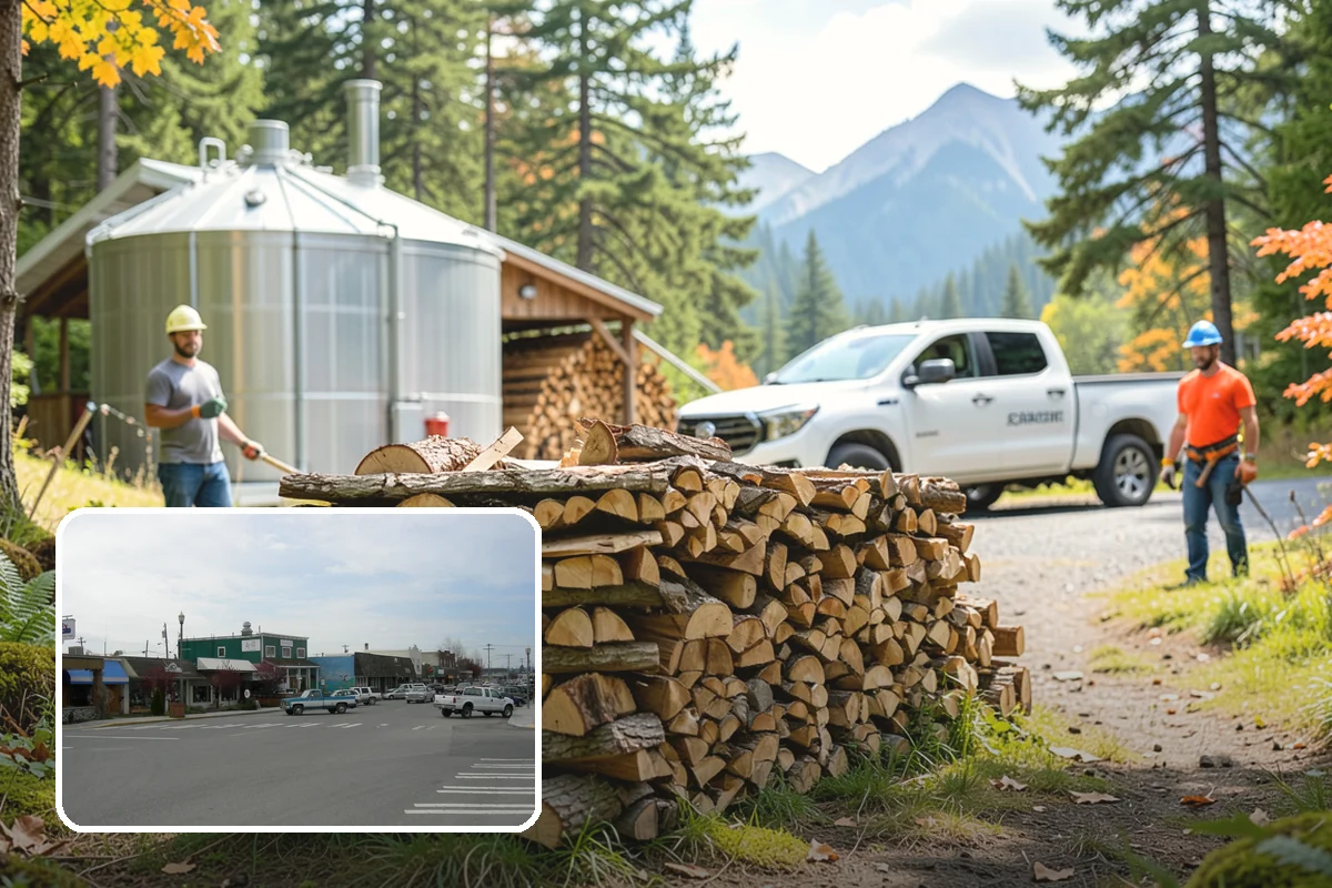 Face Cord Firewood in Stanwood, Snohomish County, WA - A tidy single-row stack that fits most spaces