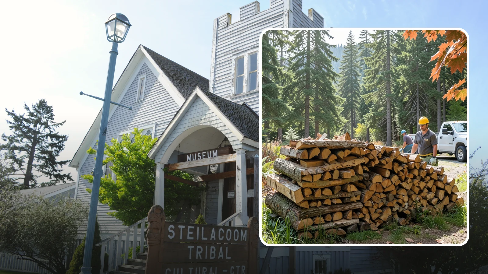 Face Cord Firewood in Steilacoom, Pierce County, WA - A face cord of firewood, a single stacked row that suits fireplaces and lighter heating needs.