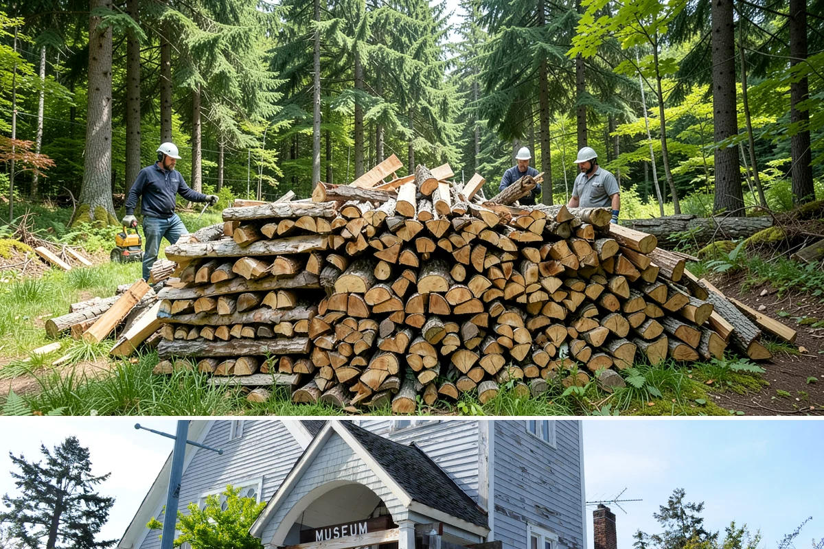 Face Cord Firewood in Steilacoom, Pierce County, WA - Order a face cord in early autumn to have it ready before fireplace season begins.