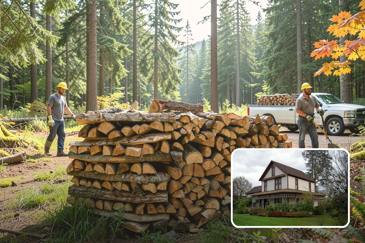 Face Cord Firewood in Sumner, Pierce County, WA - A tidy single-row stack that fits most spaces