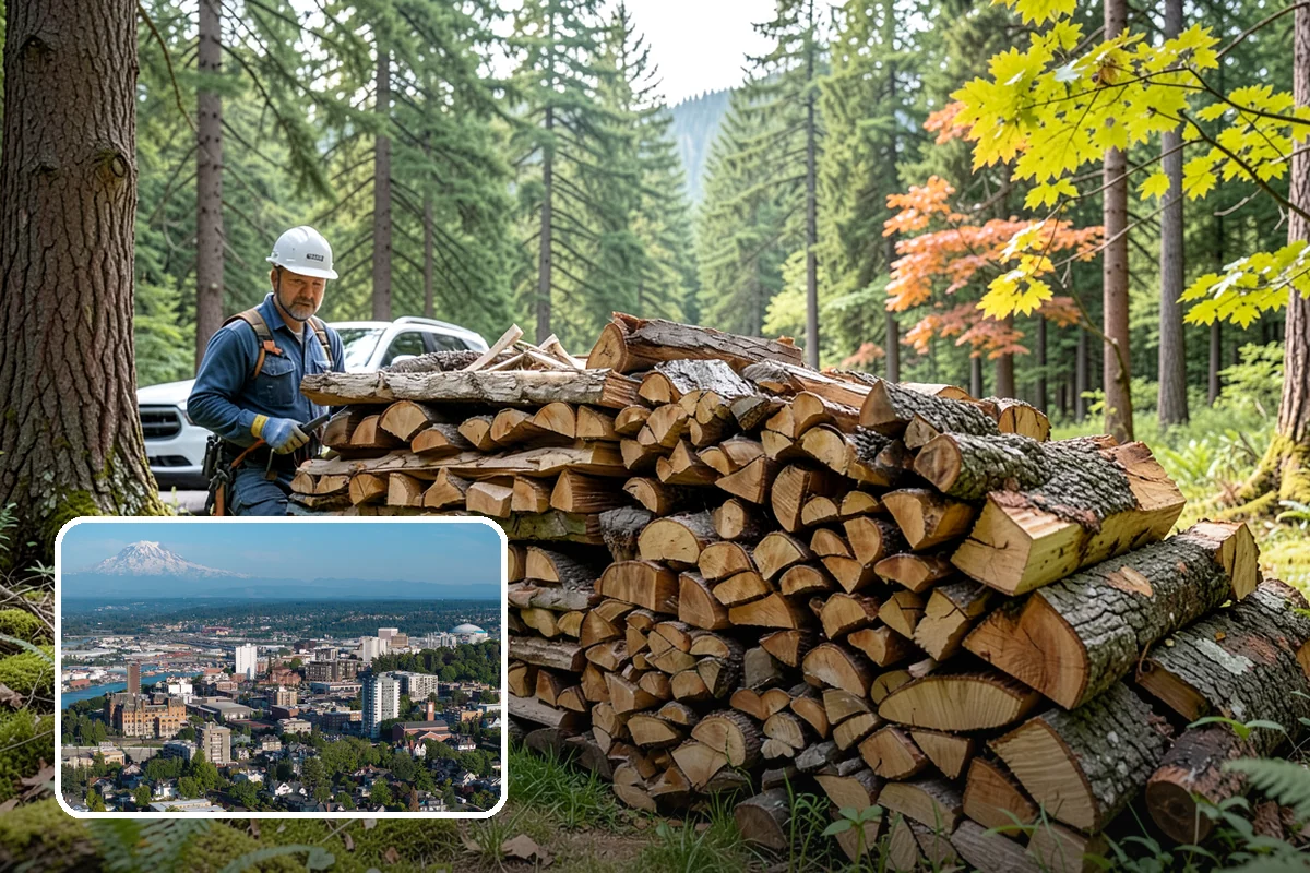 Face Cord Firewood in Tacoma, Pierce County, WA - A tidy single-row stack that fits most spaces