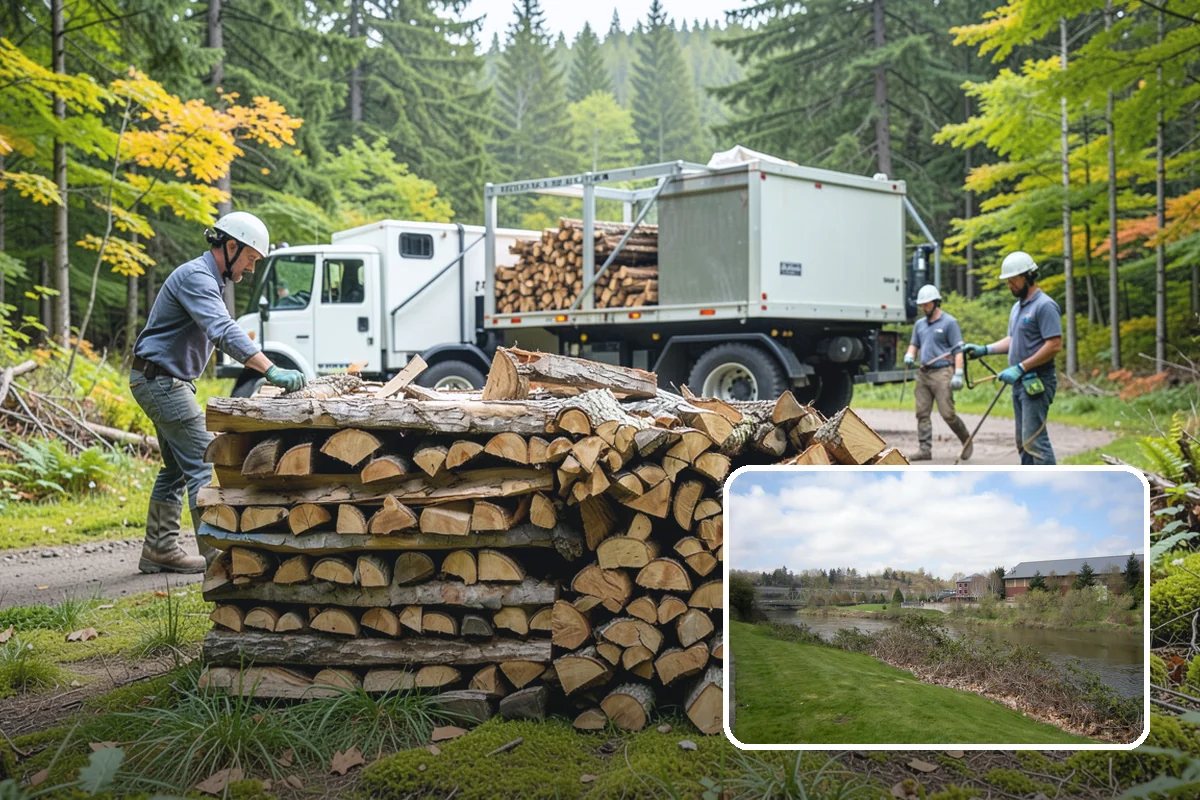 Face Cord Firewood in Tukwila, King County, WA - A tidy single-row stack that fits most spaces