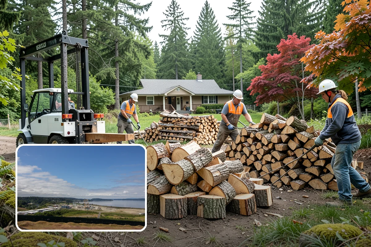 Face Cord Firewood in University Place, Pierce County, WA - A tidy single-row stack that fits most spaces