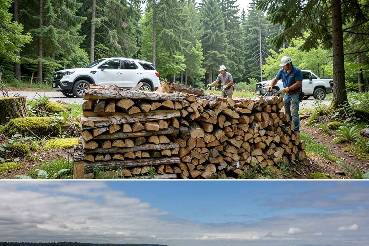 Face Cord Firewood in University Place, Pierce County, WA - Order a face cord in early autumn to have it ready before fireplace season begins.