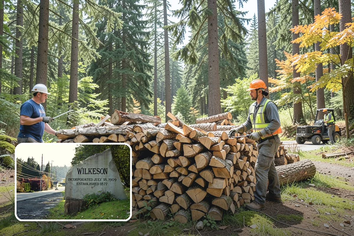 Face Cord Firewood in Wilkeson, Pierce County, WA - A tidy single-row stack that fits most spaces