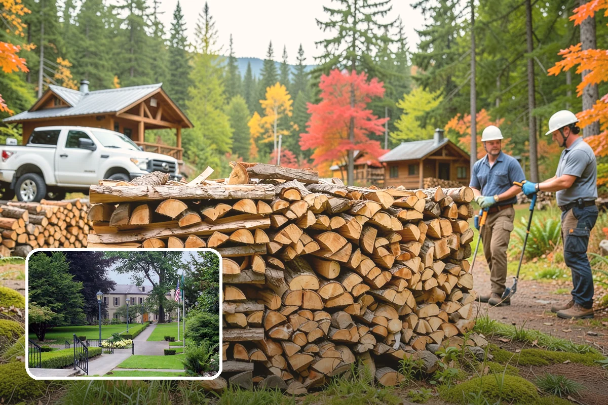 Face Cord Firewood in Woodinville, King County, WA - A tidy single-row stack that fits most spaces