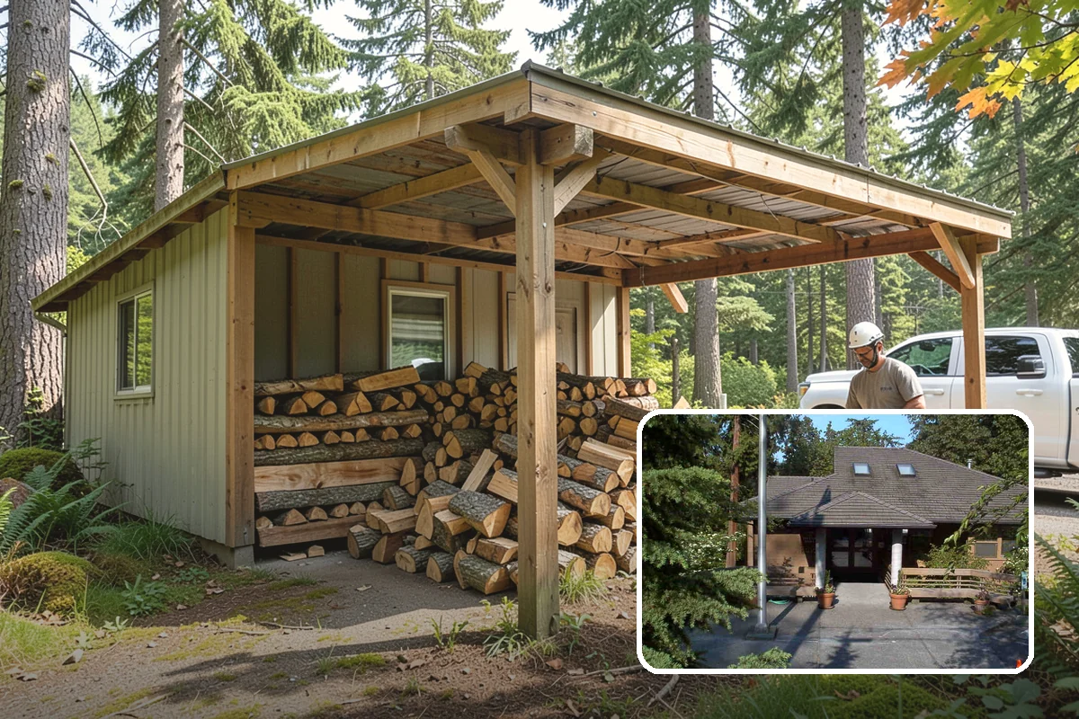 Face Cord Firewood in Yarrow Point, King County, WA - A tidy single-row stack that fits most spaces