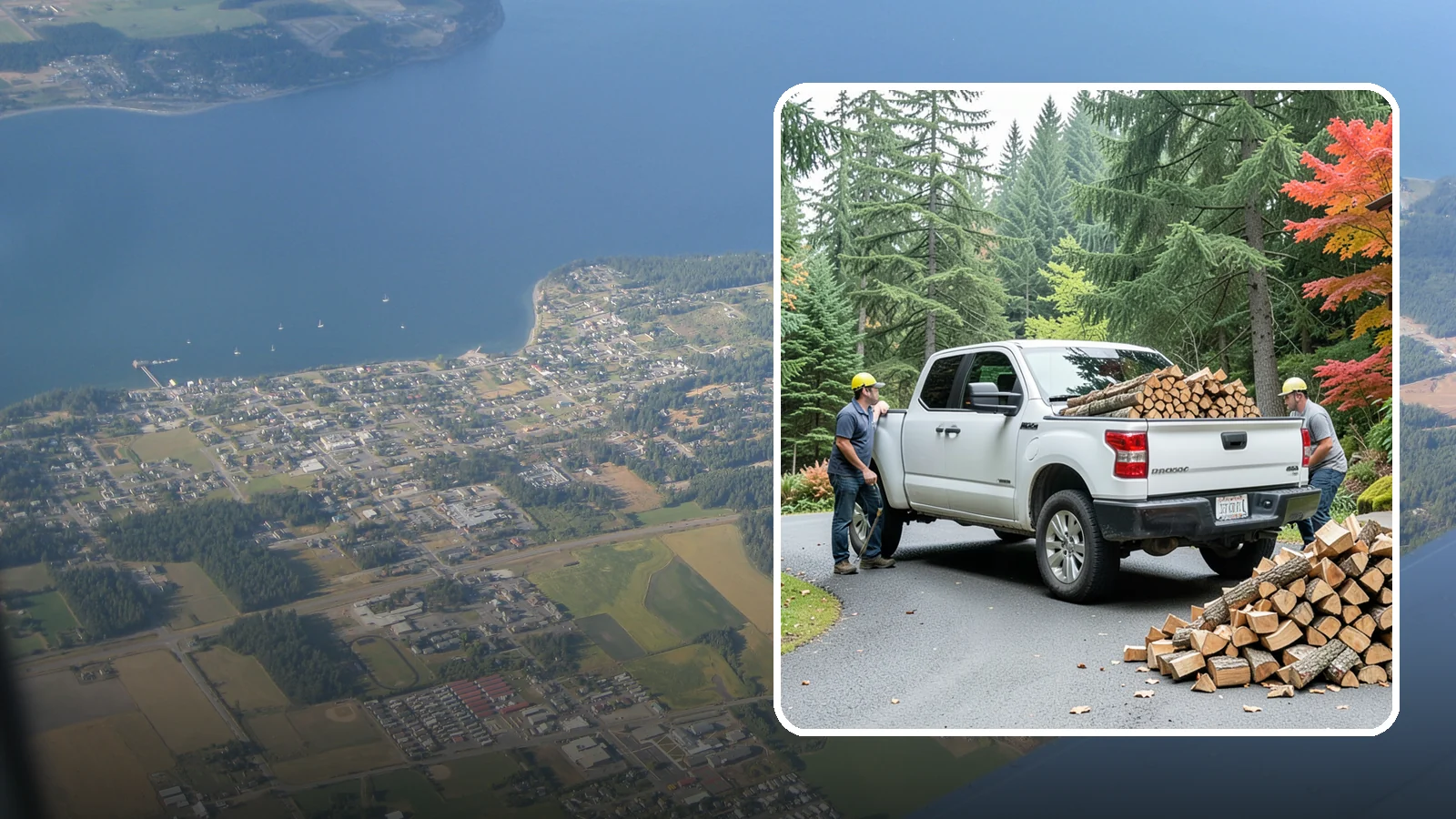 Fall Firewood Delivery in Coupeville, Island County, WA - As the Northwest cools down, we deliver a full supply so you head into heating season already stocked and ready.