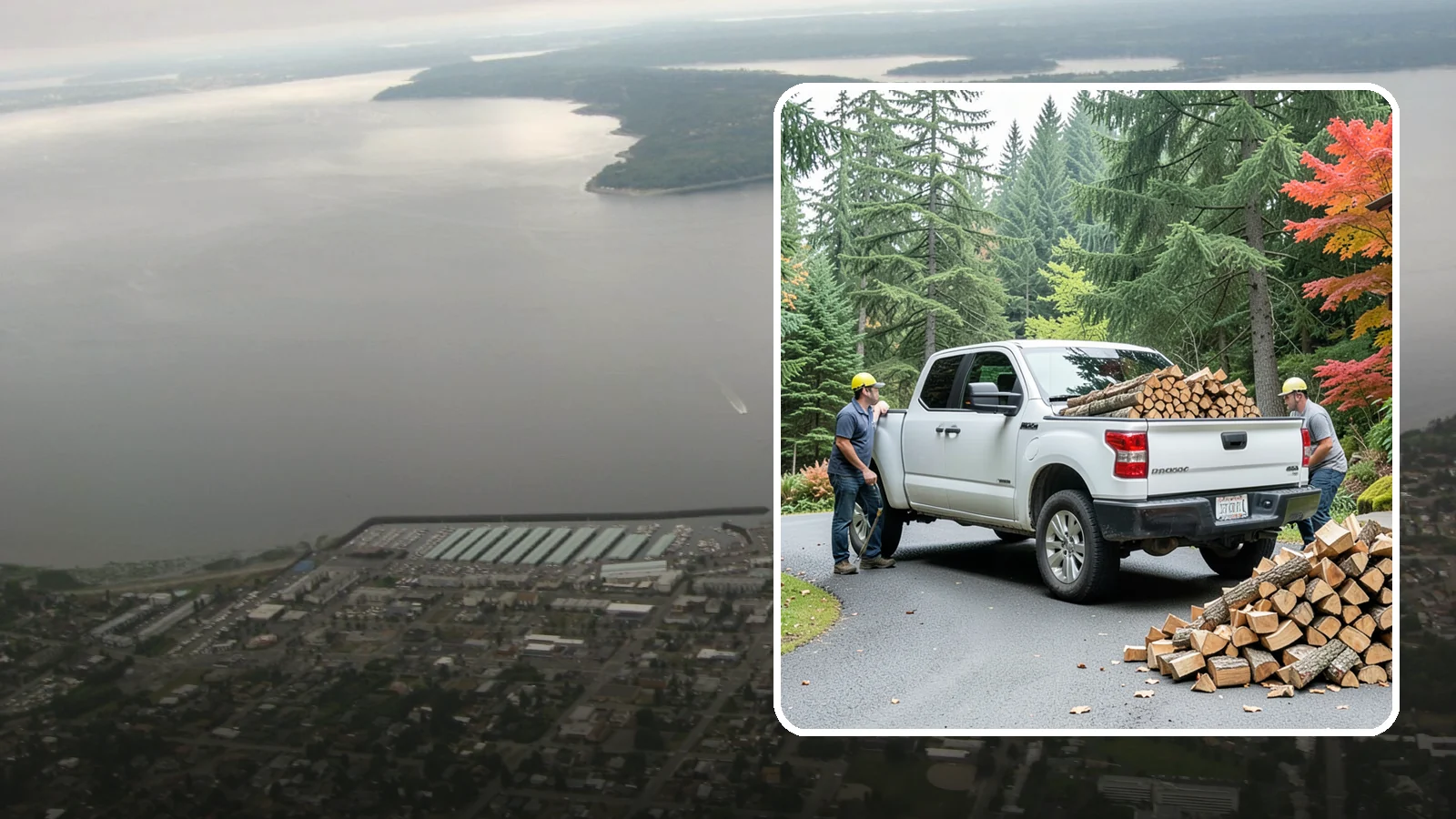 Fall Firewood Delivery in Des Moines, King County, WA - As the Northwest cools down, we deliver a full supply so you head into heating season already stocked and ready.
