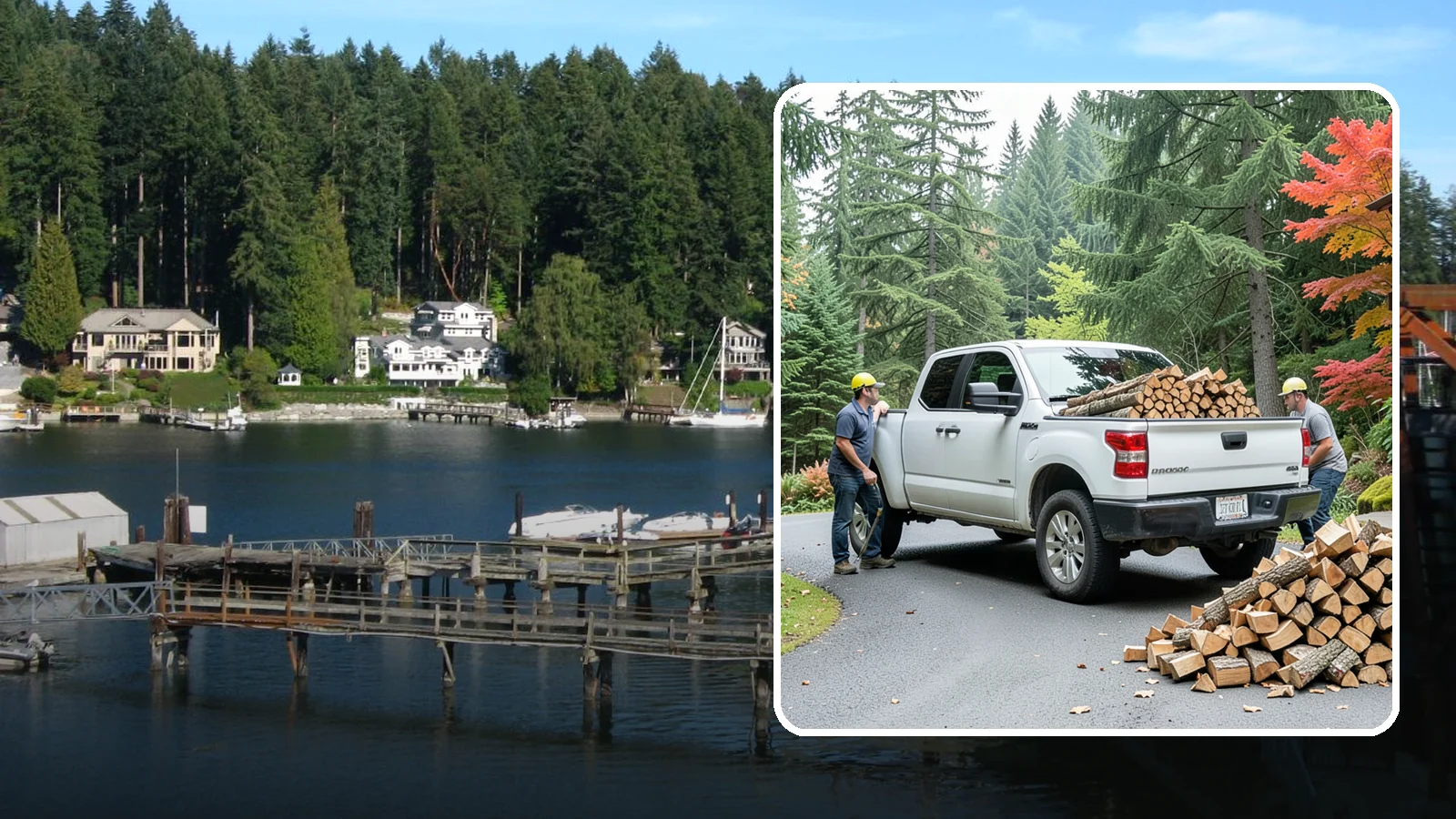 Fall Firewood Delivery in Gig Harbor, Pierce County, WA - As the Northwest cools down, we deliver a full supply so you head into heating season already stocked and ready.
