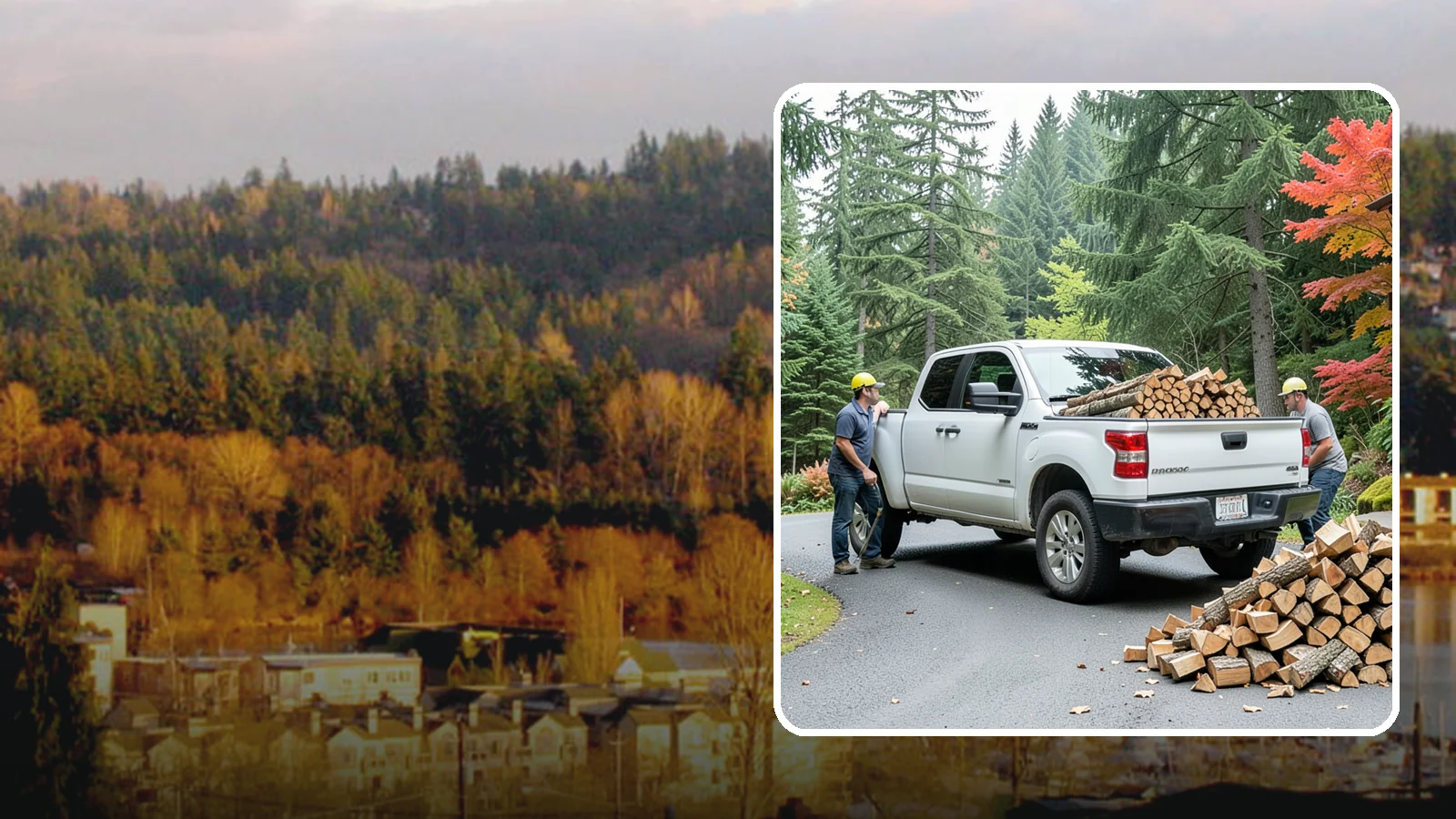 Fall Firewood Delivery in Kenmore, King County, WA - As the Northwest cools down, we deliver a full supply so you head into heating season already stocked and ready.