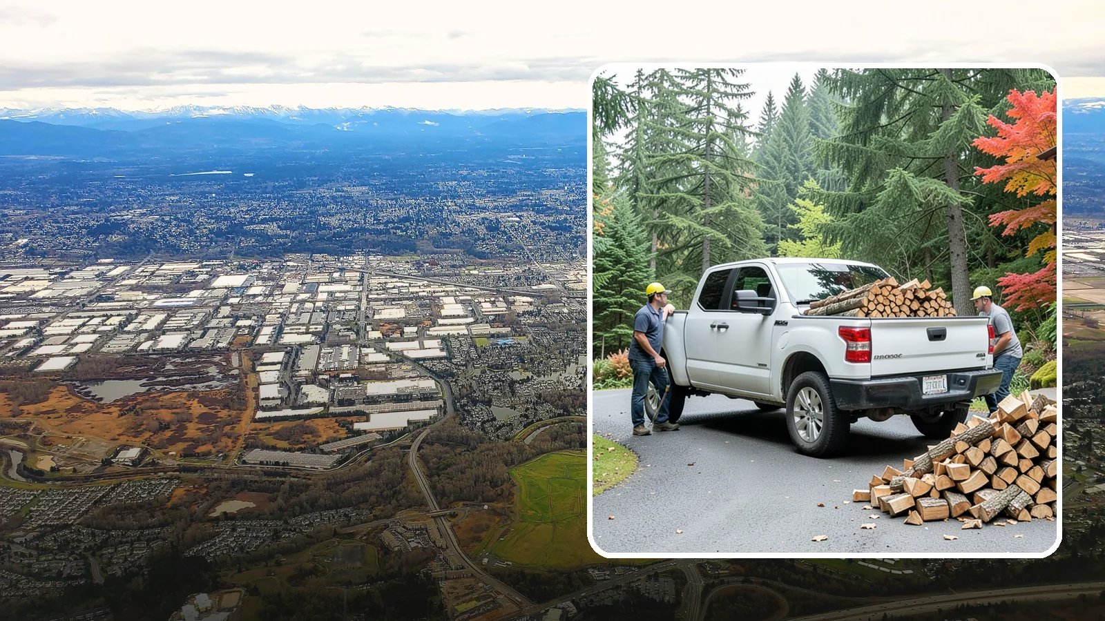 Fall Firewood Delivery in Kent, King County, WA - As the Northwest cools down, we deliver a full supply so you head into heating season already stocked and ready.