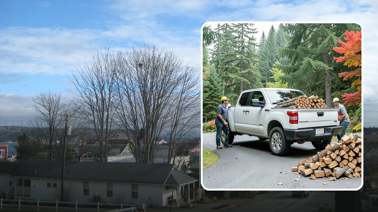Fall Firewood Delivery in Langley, Island County, WA - As the Northwest cools down, we deliver a full supply so you head into heating season already stocked and ready.