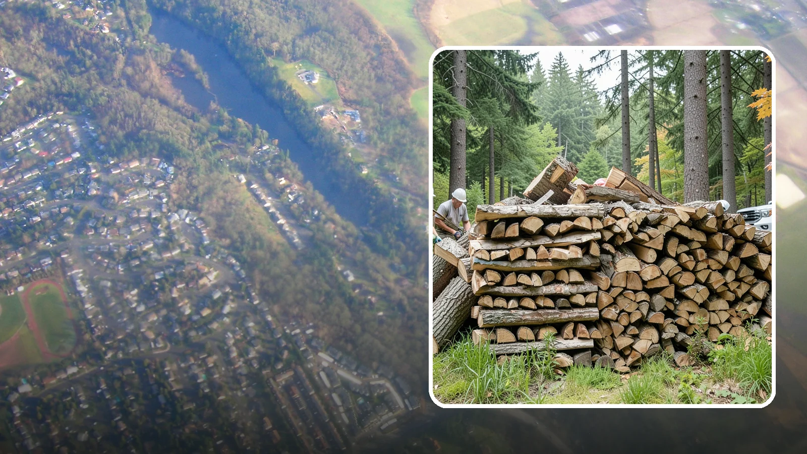 Fallen Tree Firewood in Algona, King County, WA - We convert already-fallen trees on your property into split, seasoned-ready firewood.